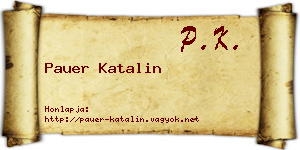 Pauer Katalin névjegykártya