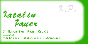 katalin pauer business card